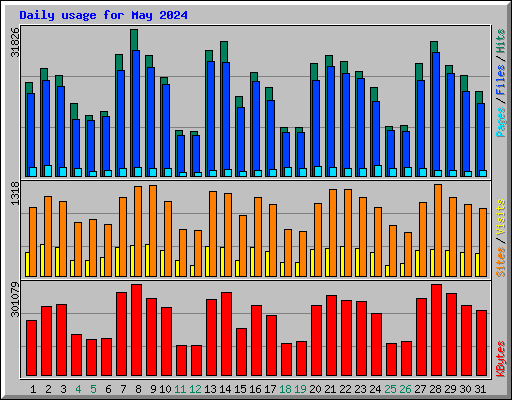 Daily usage for May 2024