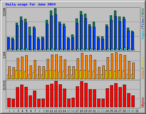 Daily usage for June 2024