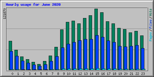 Hourly usage for June 2020