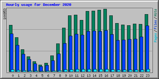 Hourly usage for December 2020