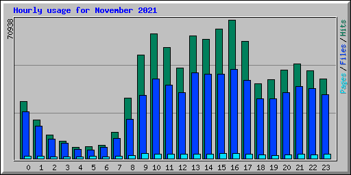 Hourly usage for November 2021