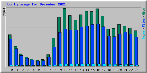 Hourly usage for December 2021