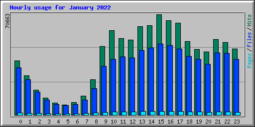 Hourly usage for January 2022