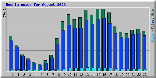 Hourly usage for August 2022