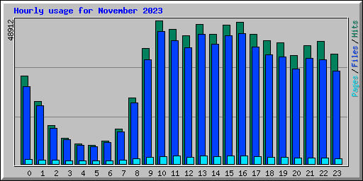 Hourly usage for November 2023