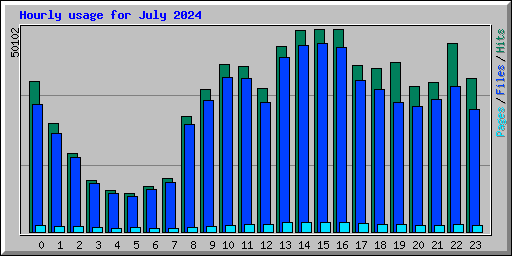 Hourly usage for July 2024