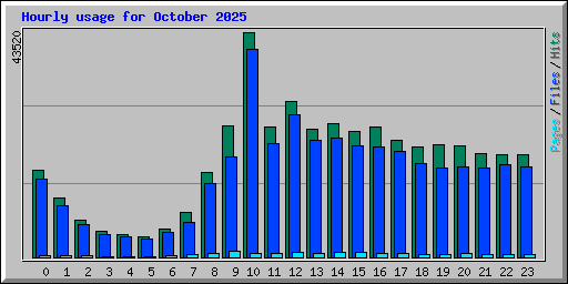 Hourly usage for October 2025